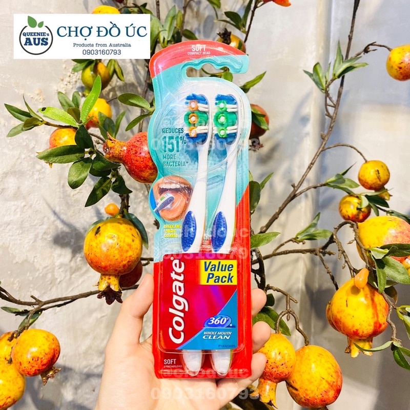 Bộ đôi Bàn chải COLGATE 360 Whole Mouth Clean Value Pack - nhập Úc