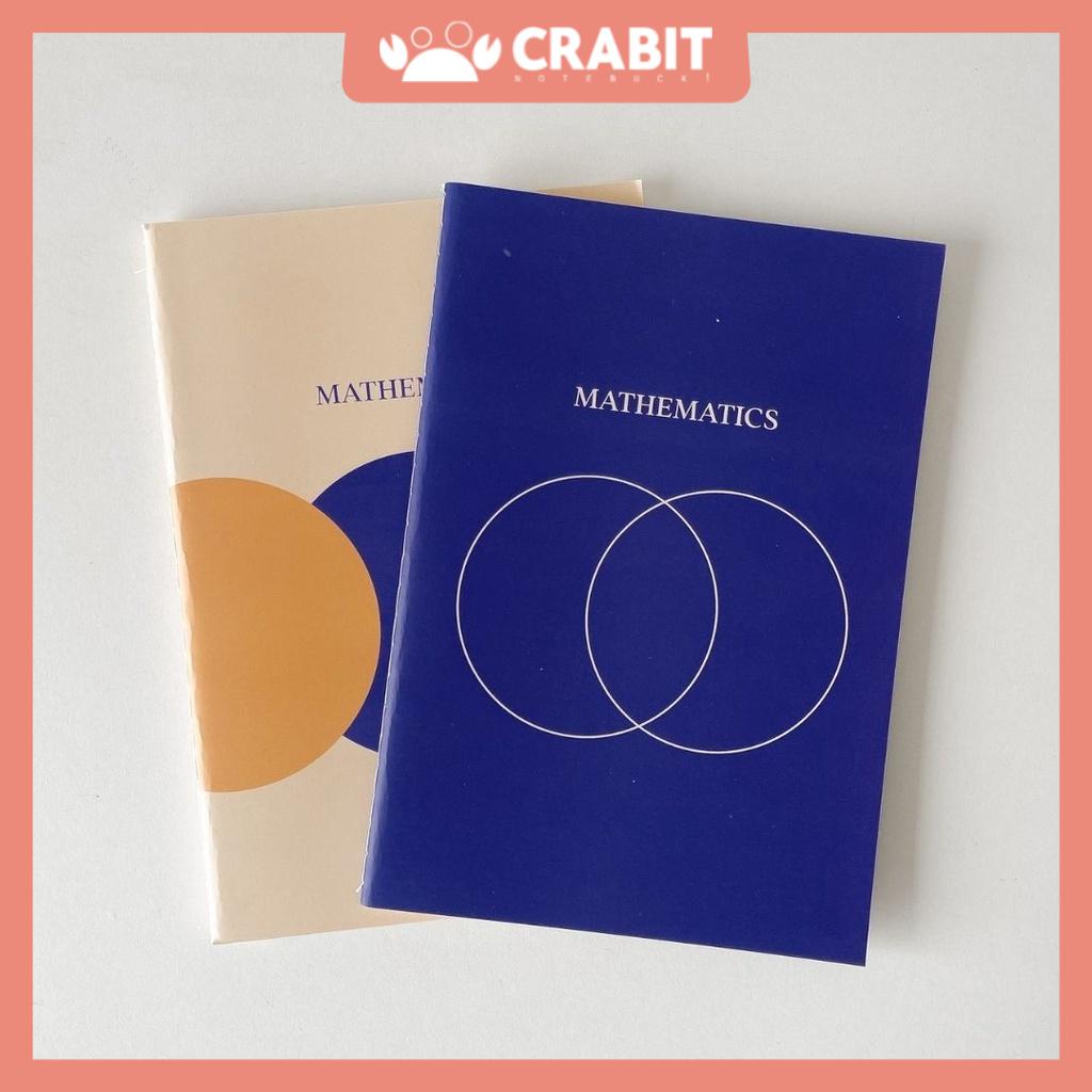 Vở toán 80 trang mathematic layout 2 cột 4 khung vở may gáy 100gsm Crabit
