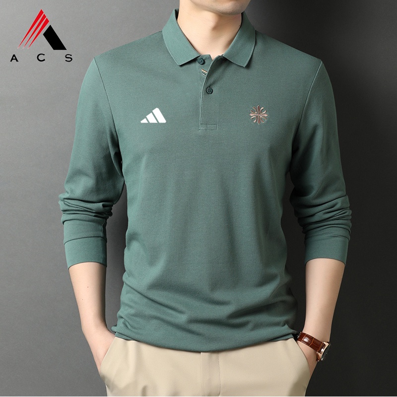 Áo polo Dài Tay Mùa Hè Hàng Mới Dành Cho Nam 6 Màu Lựa Chọn