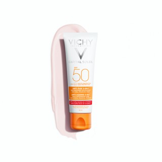 Kem Chống Nắng chống lão hóa 3 trong 1 Vichy Capital Soleil SPF 50+ Anti-Ageing 3-in-1 50ml