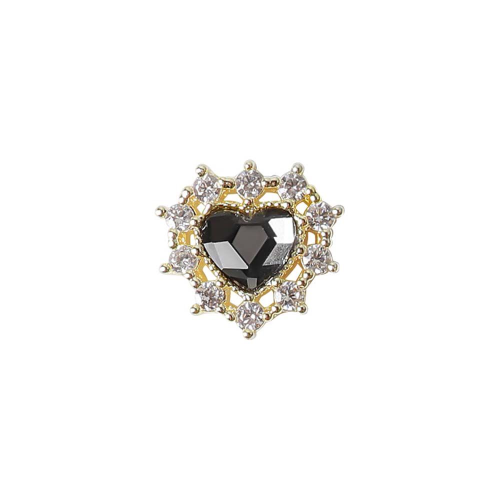 [Hàng mới về] Phụ kiện đá zircon trang trí móng tay nghệ thuật thủ công hình trái tim kiểu Nhật thời trang sang trọng