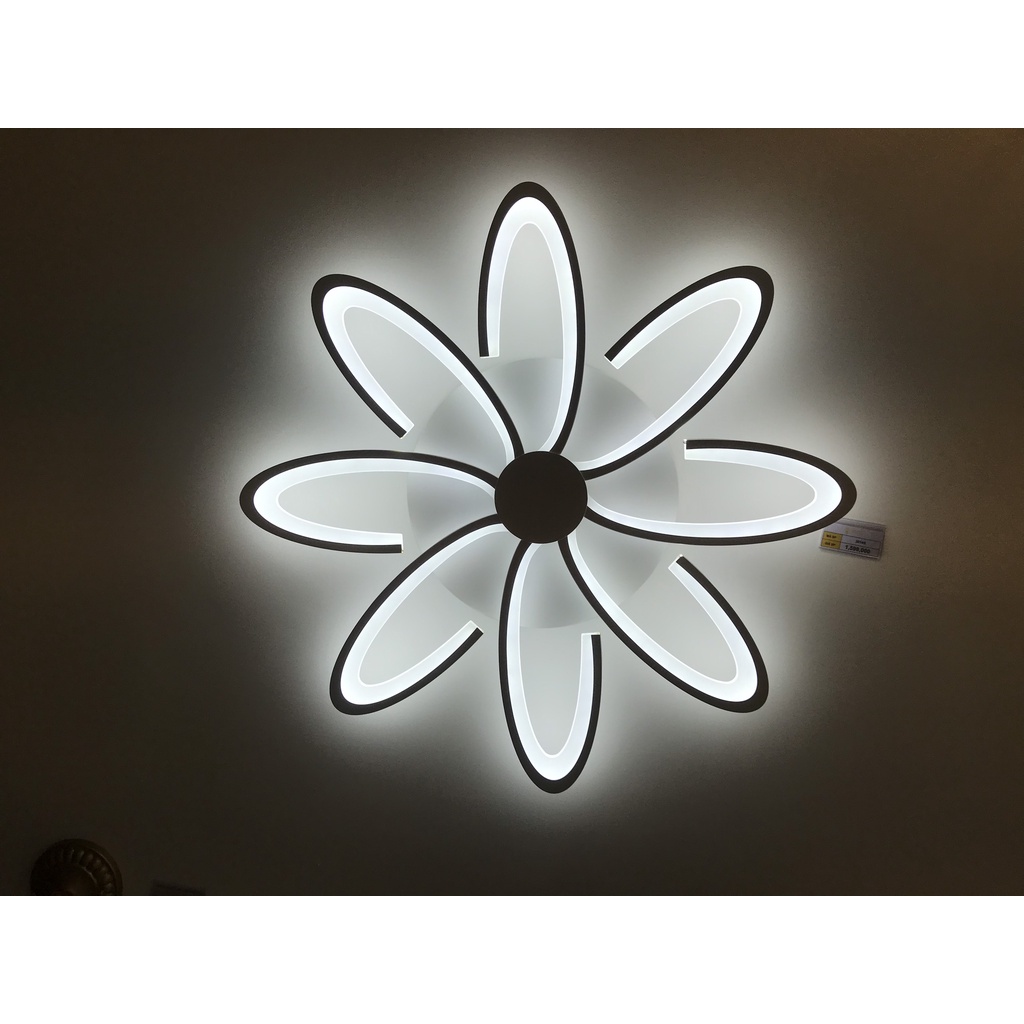 Đèn Ốp Trần Thu Hải Đường 8 Cánh Hoa THỦ ĐÔ LIGHTING Chất Liệu Thép Và Mica, Ánh Sáng Led 3 Màu 2014-8
