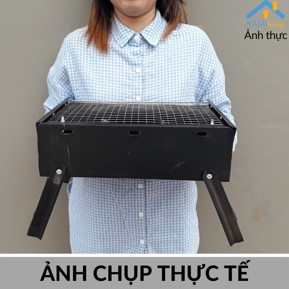 Bếp nướng than hoa không khói ngoài trời thiết kế gấp gọn xách tay cho dã ngoại mã 35000