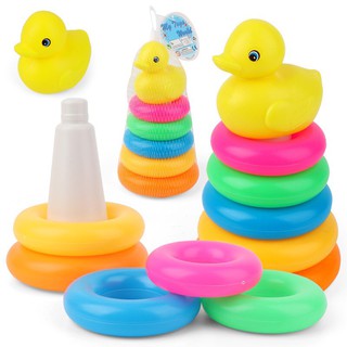 Bộ đồ chơi ném vòng cho bé hình chú vịt vàng NT014