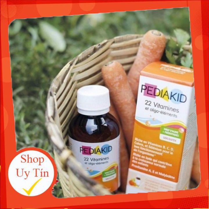 Vitamin tổng hợp  cho trẻ nhỏ từ 6 tháng tuổi Pediakid 22 Vitamins & Minerals, Pháp