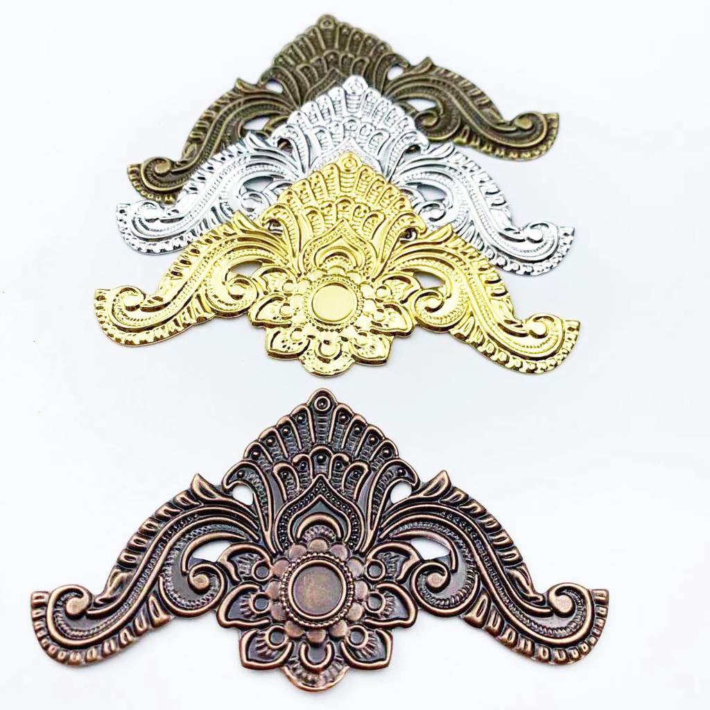 1 phiến làm kim quan hoạ tiết đôn hoàng 56*104mm nguyên liệu làm trâm làm trang sức cổ trang