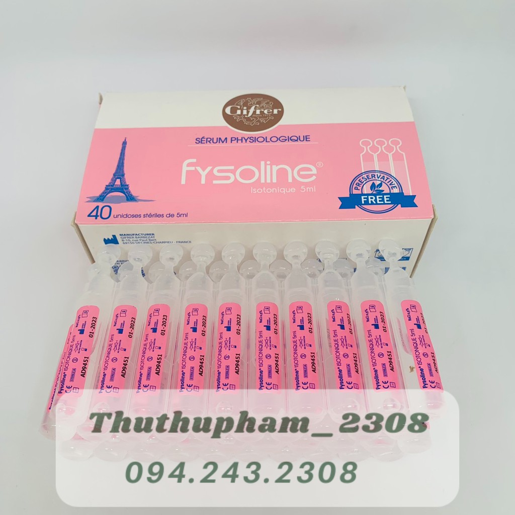 Nước muối sinh lý flysoline Hộp 40 ống 5ml
