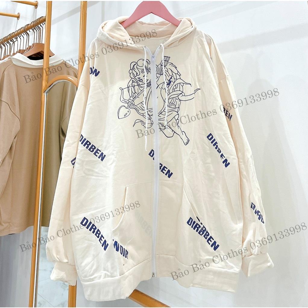 Áo Hoodie Dáng Rộng Thiên Thần Màu Be In Kín Chữ Nam Nữ Unisex Dáng Rộng Tay Bồng Ulzzang Hàn Quốc