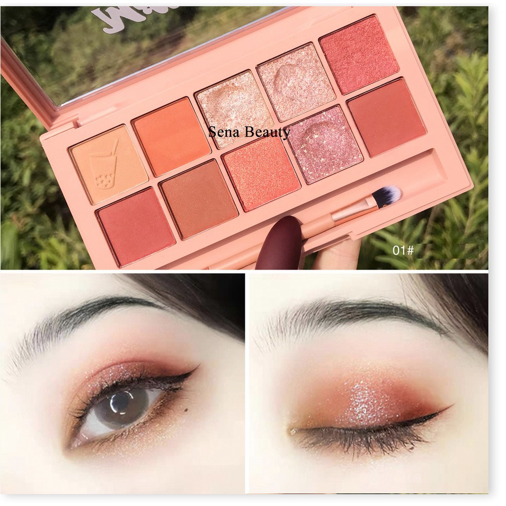 [Mã giảm giá shop] Bảng Phấn Mắt 10 Ô Kèm Cọ Marc Buse Best On My Shadow Bản Dupe Của Clio Pro Eye Palette