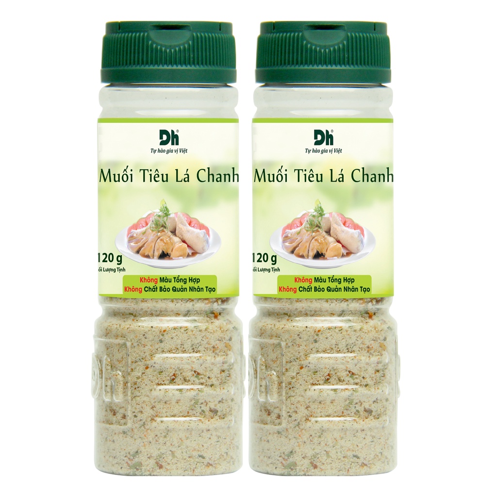 {Combo 2 hũ} Muối Tiêu Lá Chanh 120gr Tây Ninh Dh Foods gia vị chấm các món luộc hoàn hảo. Thích hợp với cả người ăn cha