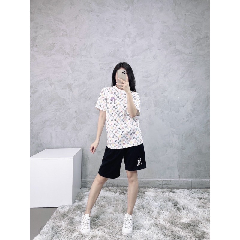 (HÀNG XUẤT XỊN) Áo trắng phối logo nhiều màu NY015 MONOGRAM MULTICO TEE Made in Cambodia full tag code  Size XS S M L
