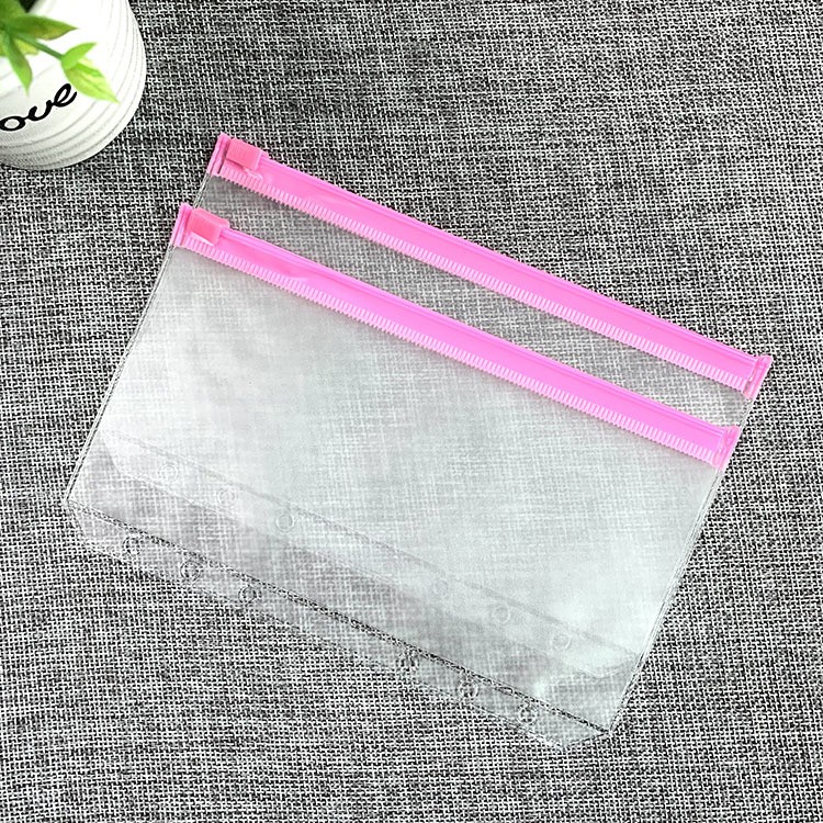 Túi Zip PVC Phụ Kiện Sổ Còng Planner Binder  A5 / B5 / A6 /A7 Viền Màu Tiện Dụng, Tinh Tế