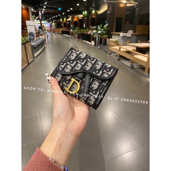 Ví gấp cầm tay đior nhỏ gọn thời trang( ảnh thật cam kết như hình) hàng full box