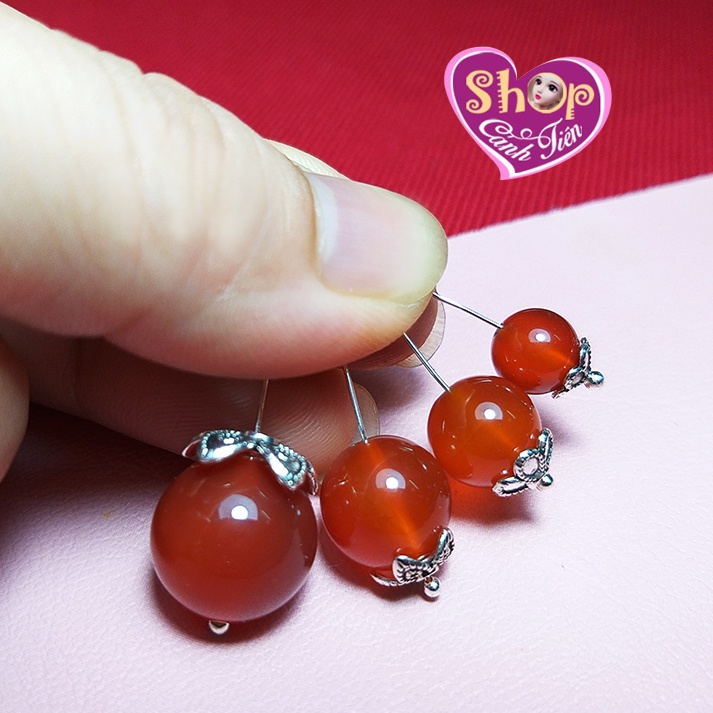 Gói 30 Mũ Hoa Kim loại Sáng Đẹp Mạ Bạc Hình Hoa Mai 5 Cánh - Hạt chặn trang trí Thủ công