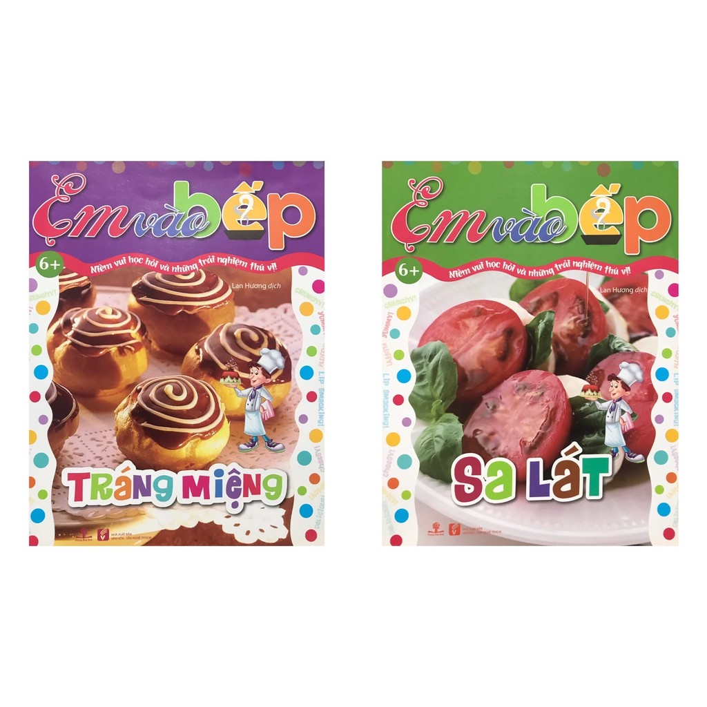Sách - Combo  em vào bếp tráng miệng +  em vào bếp Salát