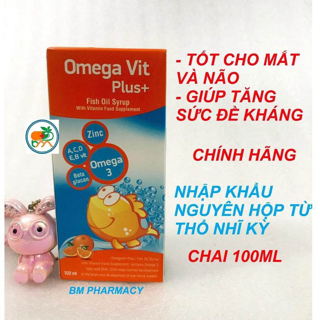 (CHÍNH HÃNG) Siro Omega Vit Plus+ giúp phát triển não bộ, tốt cho mắt và giúp tăng cường sức đề kháng