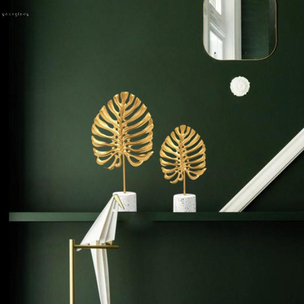 Monstera Leaf Light Luxury Golden Modern Style Nordic Decor Table Top Decor