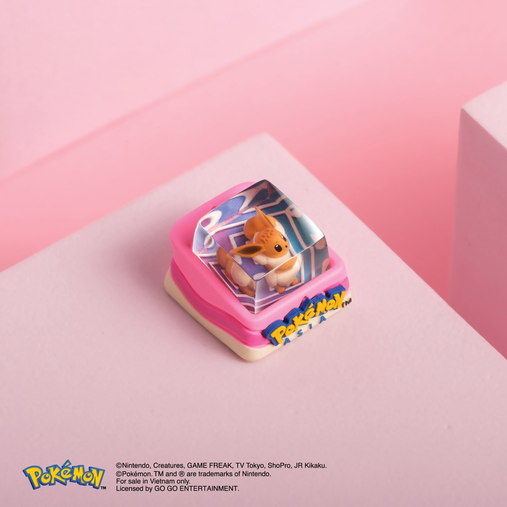 Keycap bàn phím cơ Dwarf Factory Pokemon Eevee - Hàng chính hãng