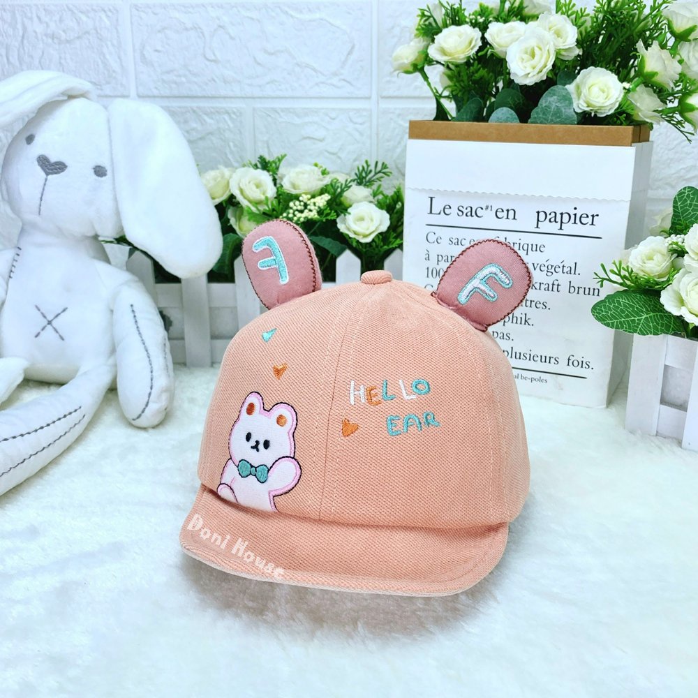 [Bé 6 Tháng - 1 Tuổi] Nón Kết Mũ Mềm Cho Bé Trai Và Bé Gái Từ 6 Tháng Đến 1 Tuổi Vòng Đầu 46cm Hình Chú Gấu NK290