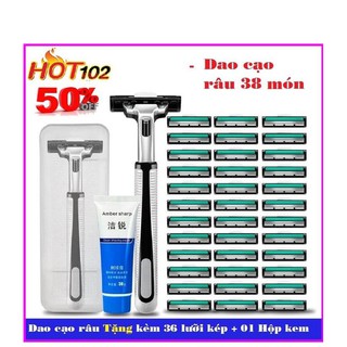 Bộ cạo râu 38 món - bộ dao cạo râu cao cấp 38 món .