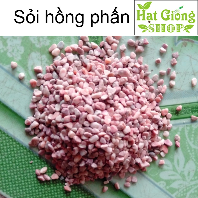 sỏi tự nhiên 4 màu trắng,đen,hồng phấn,vàng ( túi 500gram)