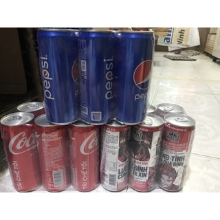 Lốc nước ngọt-6 lon các loại Coca, Pepsi, WARRIOR DÂU