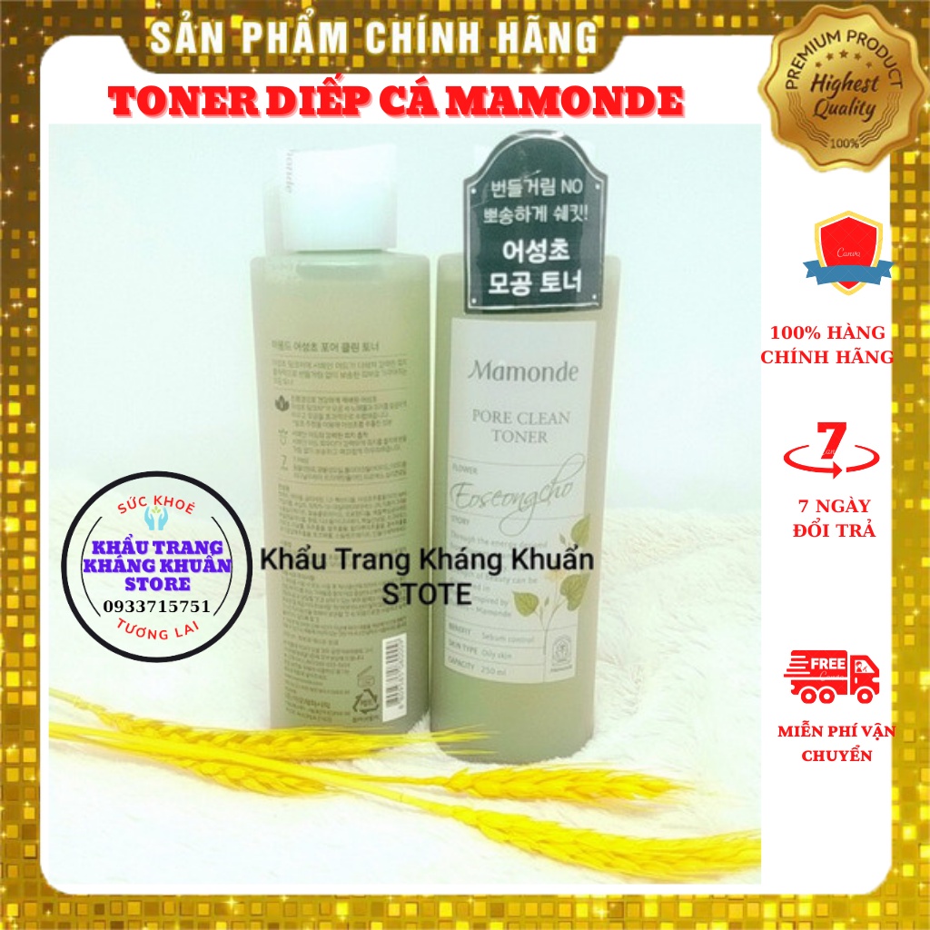 Toner Mamonde - Nước cân bằng làm sạch và cung cấp độ ẩm Hàn Quốc - Toner Mamonde Diếp Cá