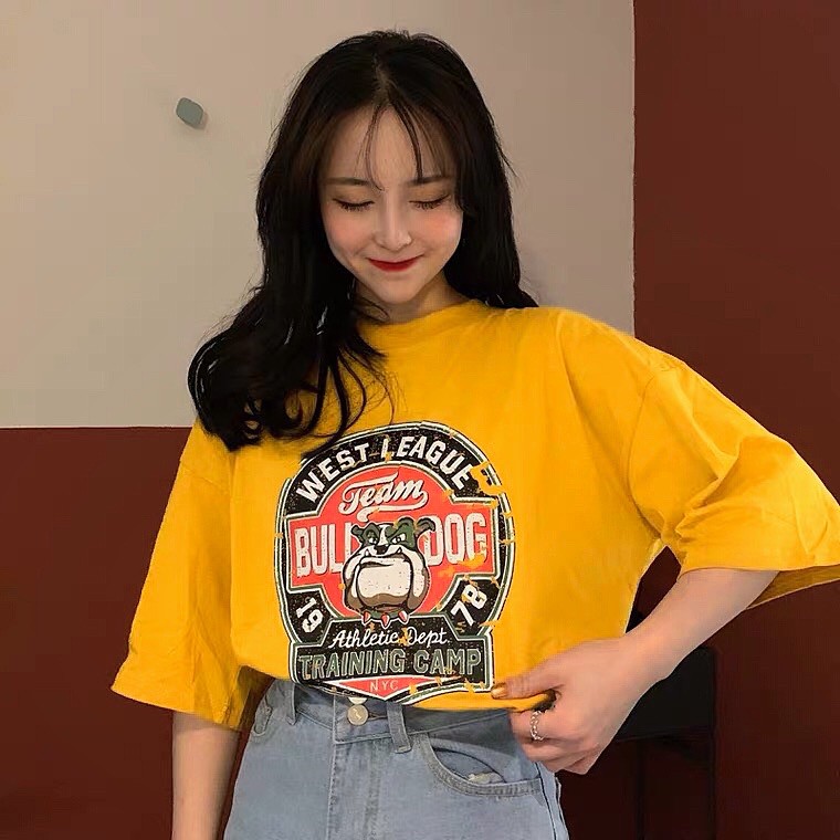 Áo Thun Tay Lỡ Unisex BULLDOG Form Rộng Ulzzang | BigBuy360 - bigbuy360.vn