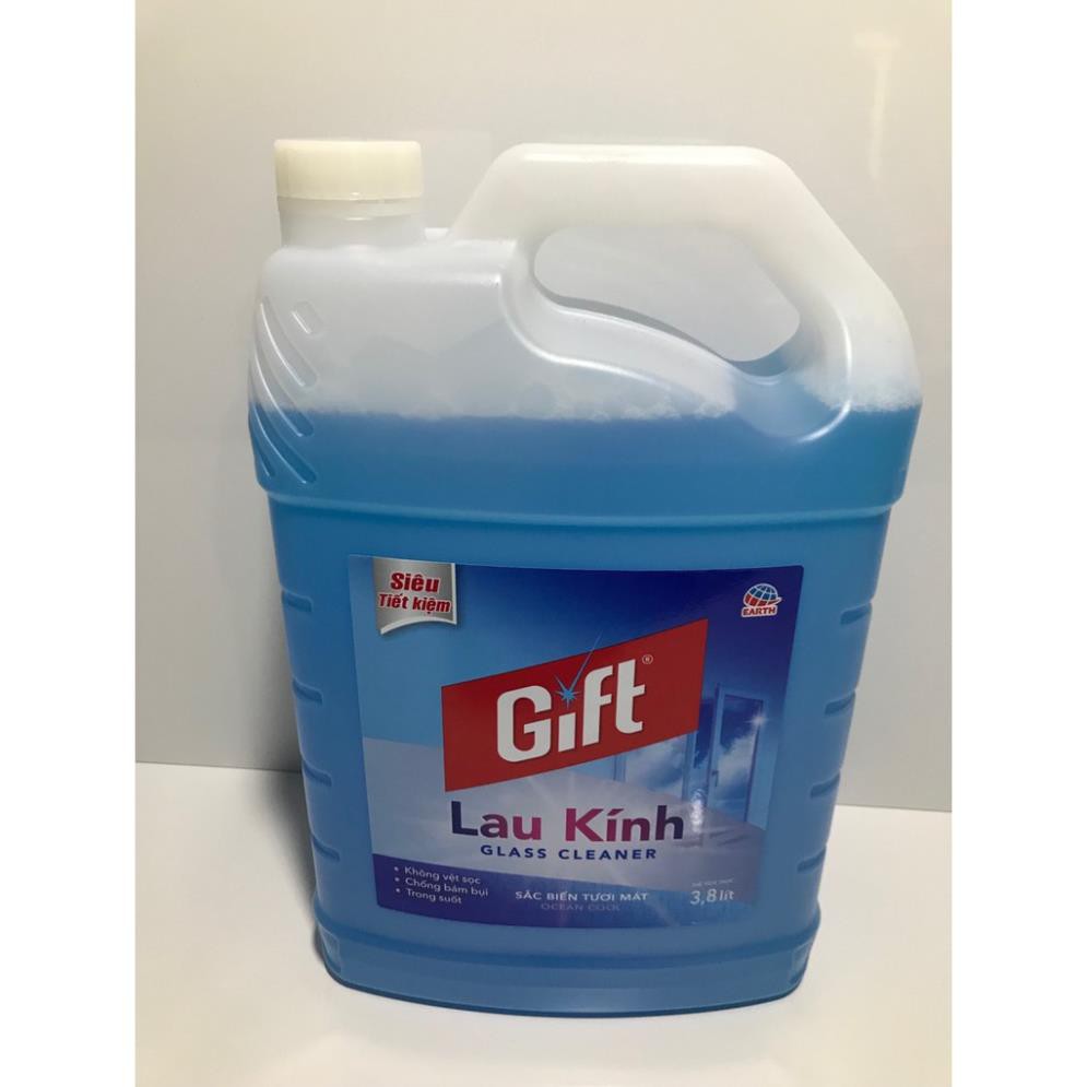 Nước lau kính Gift chính hãng can lớn 4kg dùng cho khách sạn, nhà hàng, quán ăn, cửa hàng, quán cafe, phòng tập