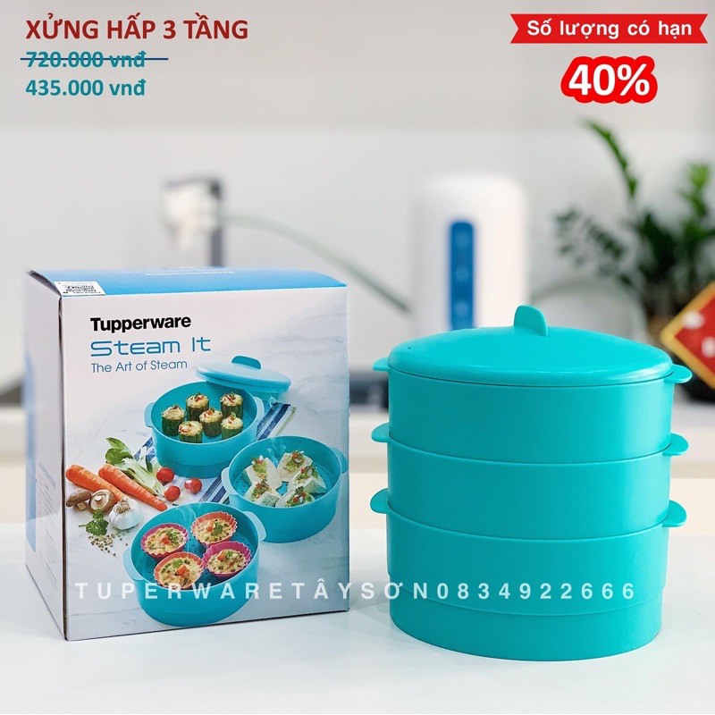 Tupperware - Xửng hấp steam it 3 tầng