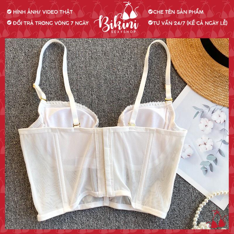 ❣️CÓ SẴN👙 [LOẠI 1 - NHIỀU HOA] Bộ Corset Vintage Thêu Hoa Dáng Bra Cổ Điển Đệm Mỏng Có Gọng Nâng Ngực Sexy A05 | BigBuy360 - bigbuy360.vn