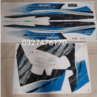 Bộ tem spark 135i xe exciter 2006-2010 xanh nhập thái