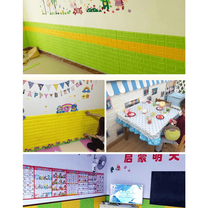 Giấy Dán Tường Bằng Xốp Giả Gạch 3D Trang Trí Phòng Khách / Phòng Ngủ
