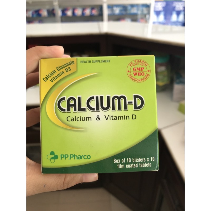 Viên uống Calcium-D bổ sung Canxi và Vitamin D cho cơ thể H/100viên