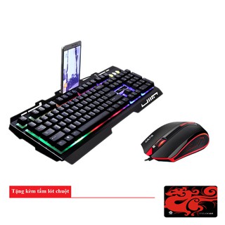 Combo bàn phím chuyên game g700 + chuột m611 led + tặng kèm tấm lót chuột