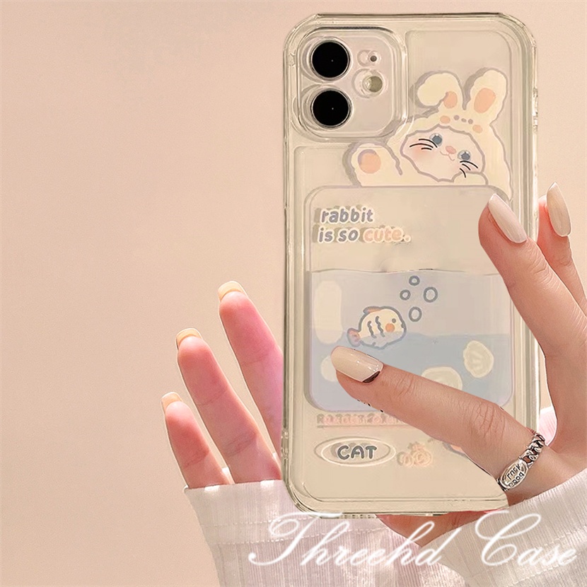 Ốp Điện Thoại Mềm Chống Sốc In Hình Thỏ Dễ Thương Cho iPhone 14 13 12 11 Pro Max SE2020 X Xr Xs Max 8 7 6 6s Plus