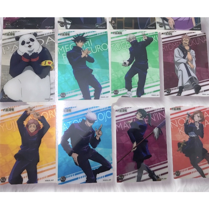 Card nhân phẩm Jujutsu Kaisen Clear vol 2 / Thẻ nhân phẩm JJK clear 2