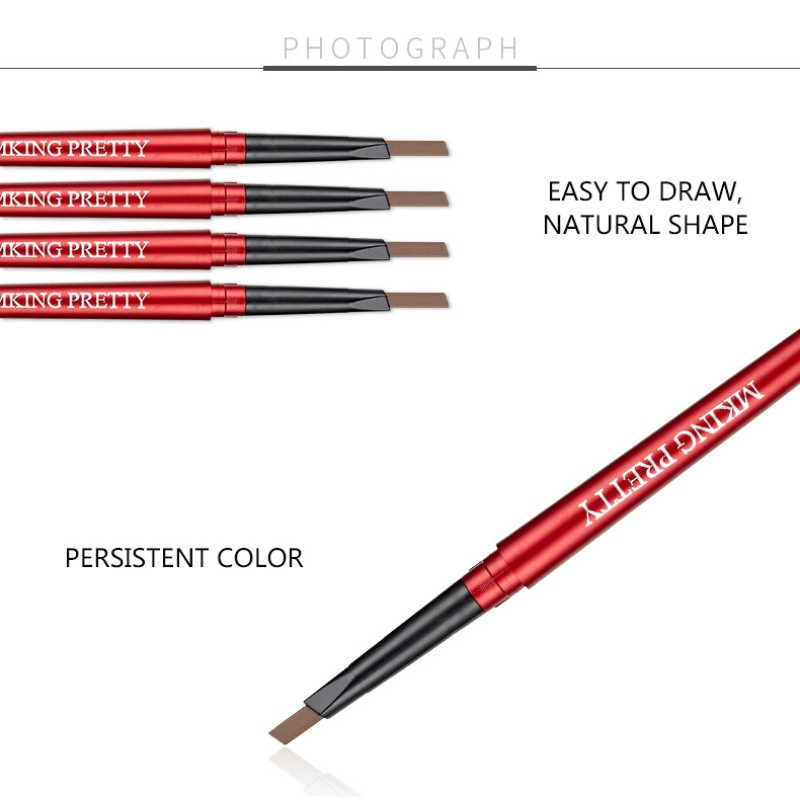 [Hàng mới về] Chì kẻ chân mày hai đầu tiện lợi chống thấm nước cho lớp trang điểm mắt bền lâu trôi | BigBuy360 - bigbuy360.vn