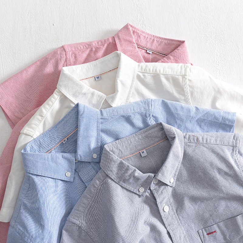 áo sơ mi nam ngắn tay vải cotton