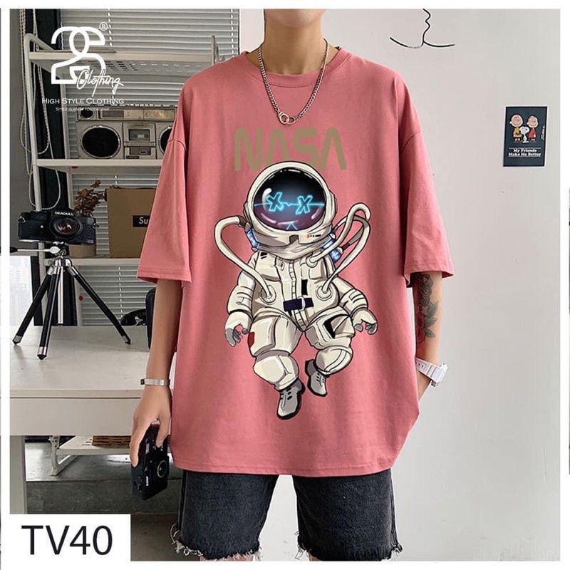 [ Rẻ vô địch ] Áo thun cotton unisex nam ,nữ overisze phi hành gia