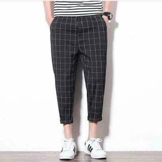 Quần caro unisex - Plaid pants đen