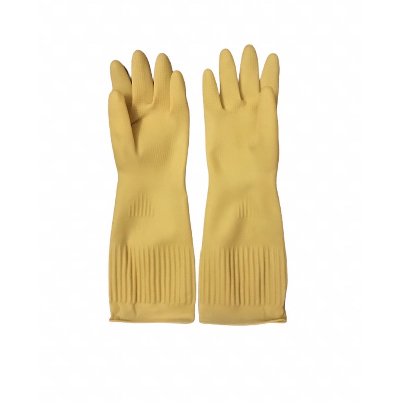 Găng tay cao su không mùi hàng loại 1 dày xịn - loại Bông Sen xanh dương dài 39cm