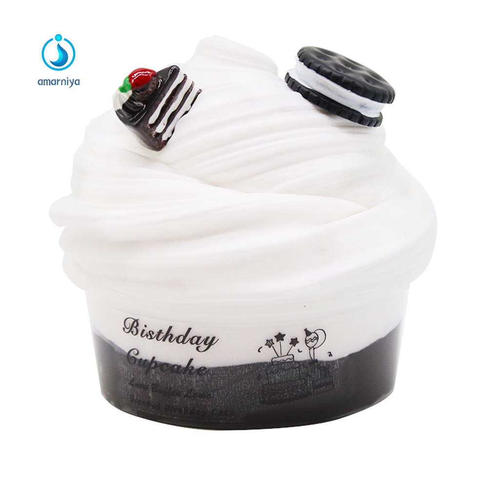 Slime Dẻo Ma Thuật Trộn Hạt Hình Đồng Hồ Và Bánh Kem Dễ Thương Cho Bé