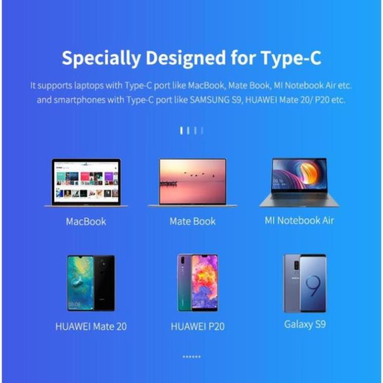 Cáp USB-C to HDMI+VGA Converter Rock - Hàng chính hãng