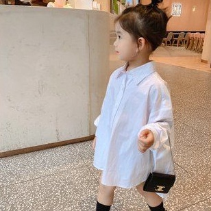 Áo Sơ Mi Tay Dài Thời Trang Hàn Quốc Xinh Xắn Cho Bé Gái