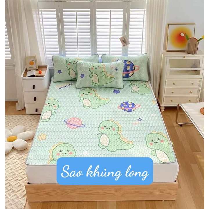 Chiếu 3D in nổi cao su non Tecel Latex, hàng đủ kích thước 1m6,1m8,2m2 - Sao khủng long