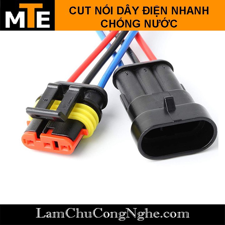 Cặp jack nối dây điện 1P, 2P, 3P, 4P chống nước dùng cho xe máy, xe hơi ô tô