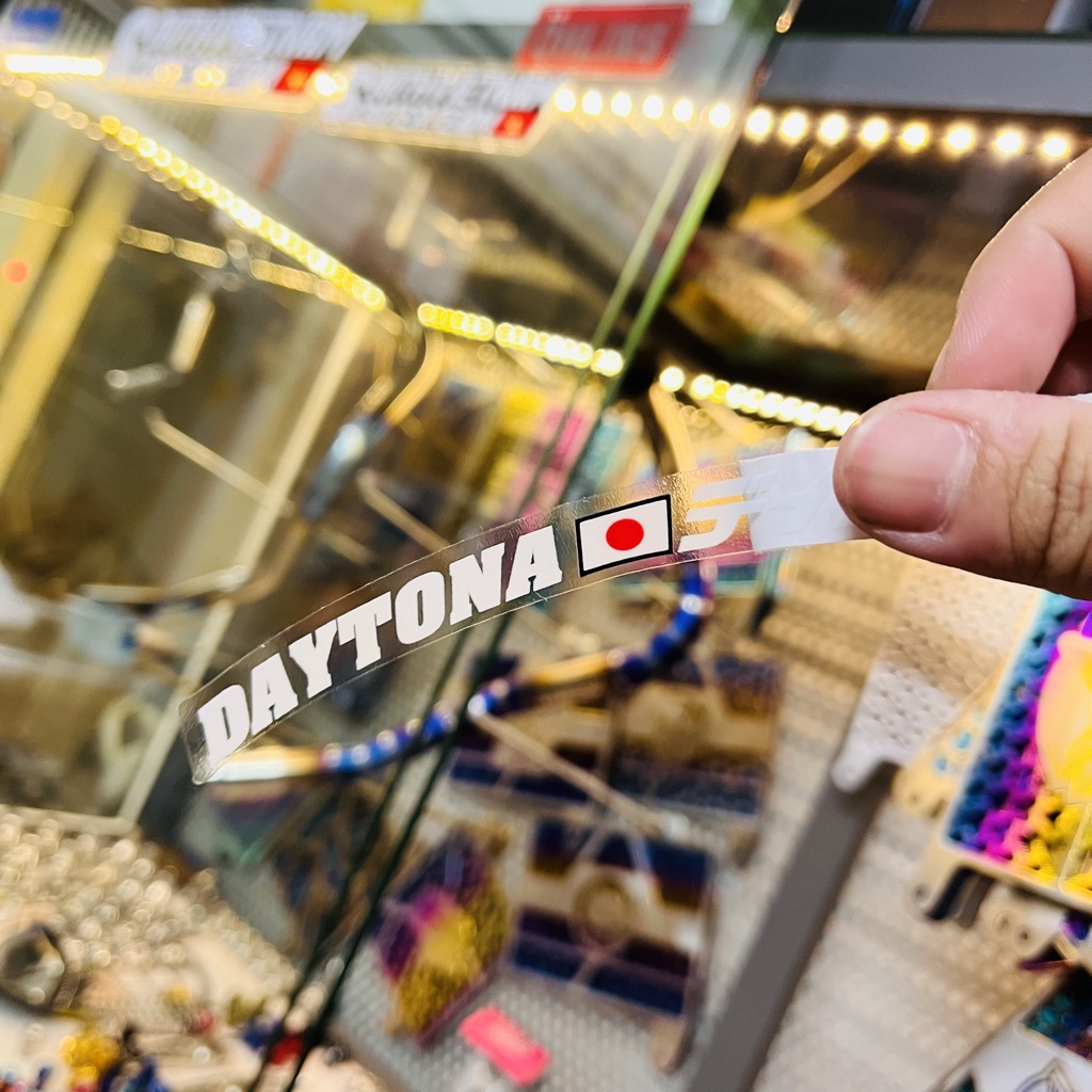 Tem Daytona Japan in Uv công nghệ mực nổi usa dán mâm đủ xe