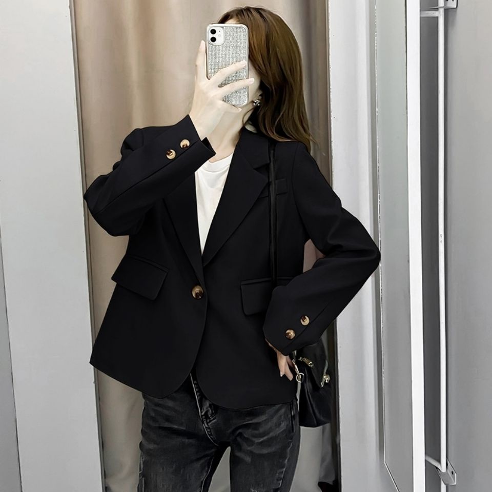 Áo Khoác Vest Nhỏ Dáng Rộng Dày Dặn Phong Cách Hàn Quốc Thời Trang Xuân Thu Mới Cho Nữ