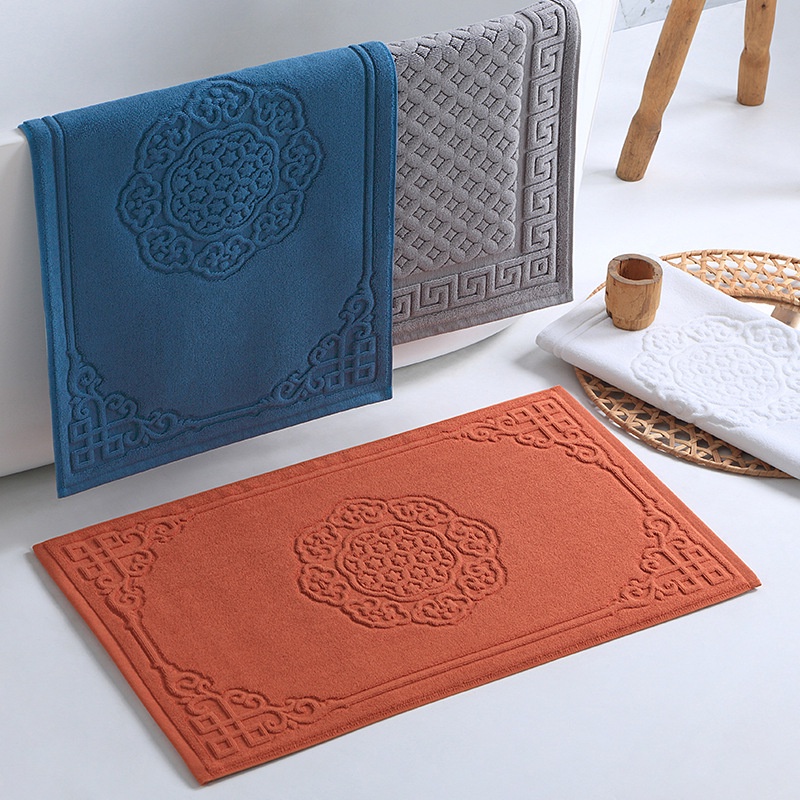 Khăn Lót Sàn Nhà Tắm Bằng Cotton Dày Dặn Thấm Hút Nước Phong Cách Trung Hoa Cổ Điển